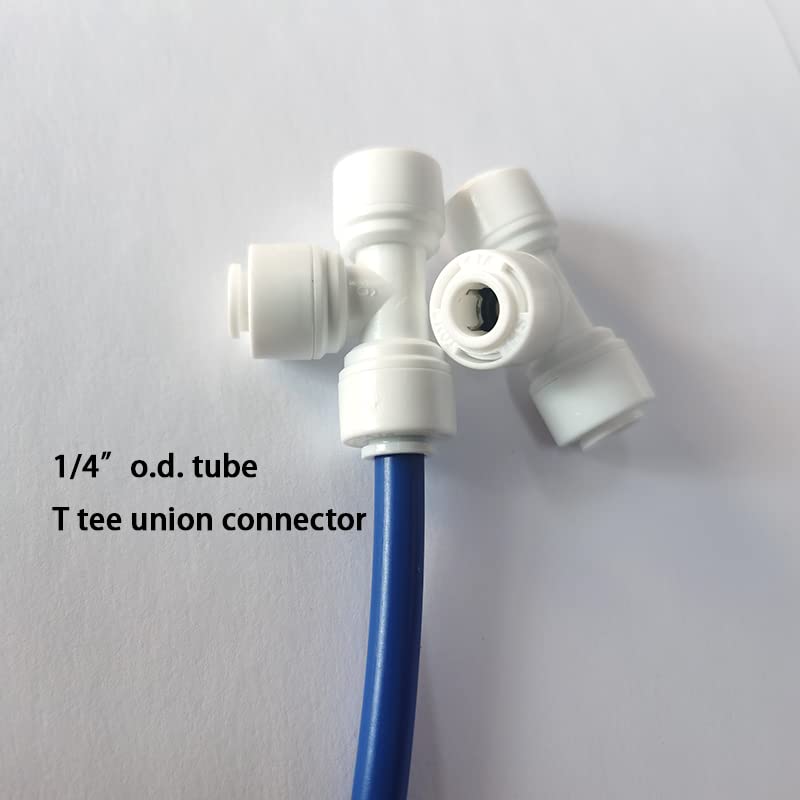 Malida Water purifier quick Push to Connect, RO water filter fittings 1/4 inch tubing quick connect,Ball Valve, Check Valve,Tee Set Of 12 (Connector set of 12) - Image 5